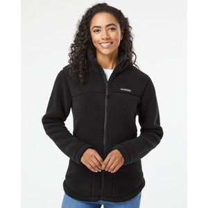 Women's Columbia West Bend Full Zip Jacket Black Sherpa- M